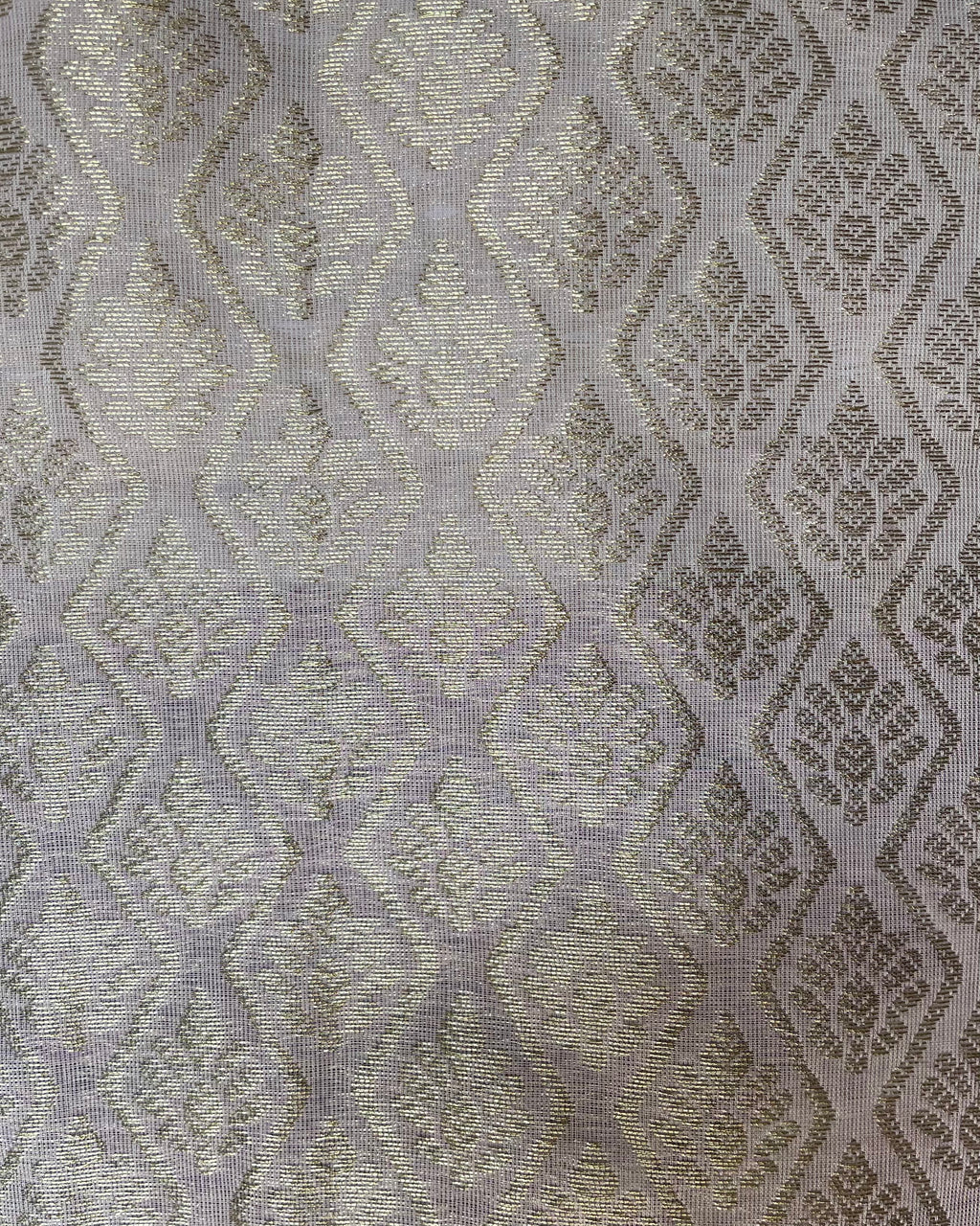 Green & Lilac Cotton Saree with Brocade Pallu