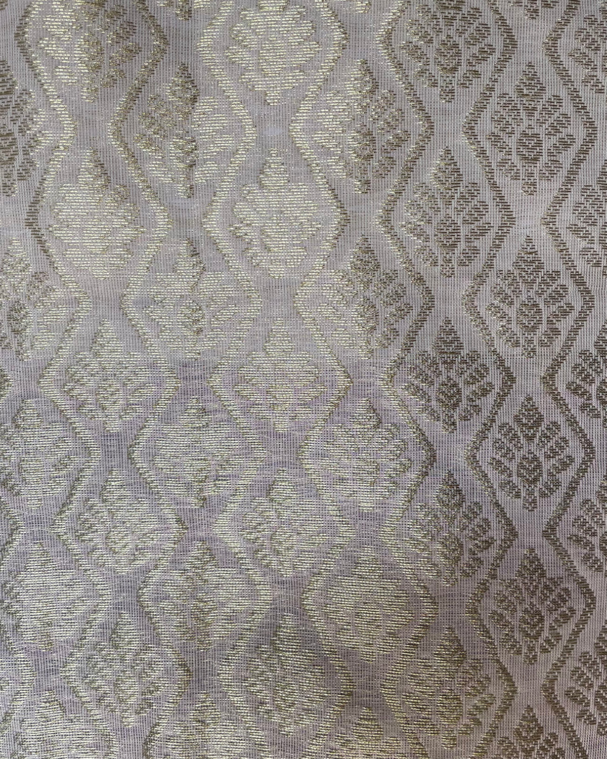 Green & Lilac Cotton Saree with Brocade Pallu