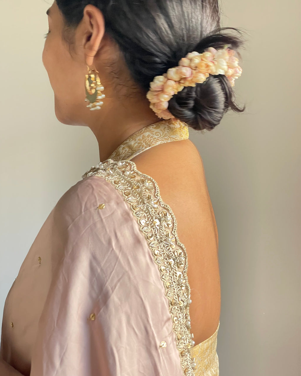Kashmiri Chai Pink Silk Saree