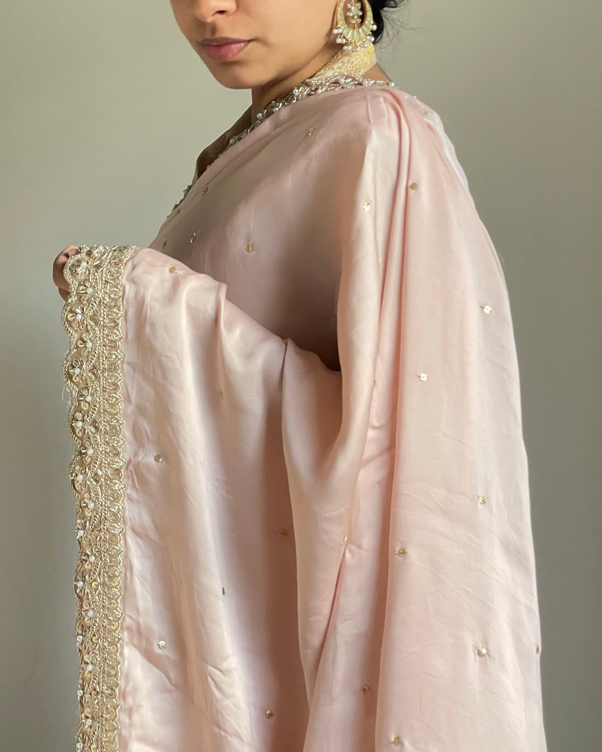Kashmiri Chai Pink Silk Saree