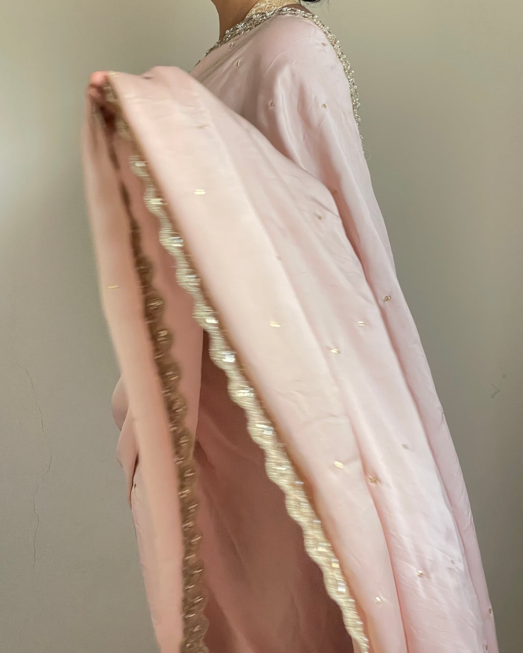 Kashmiri Chai Pink Silk Saree