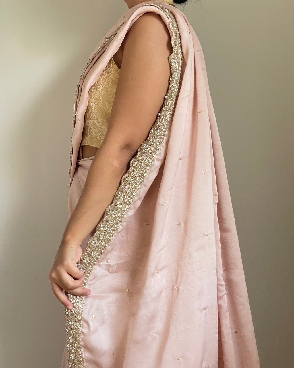 Kashmiri Chai Pink Silk Saree