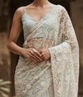 Blue Chikankari