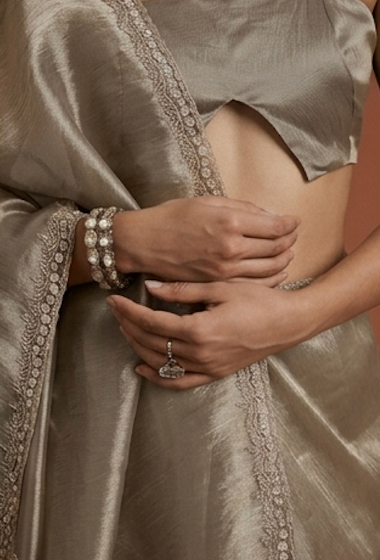 Metallic Tissue Silk