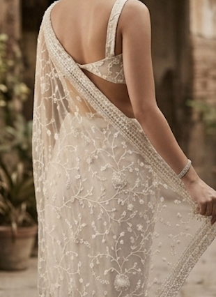 Grey Floral Jaal