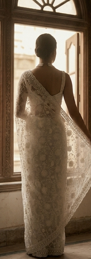 Grey Floral Jaal